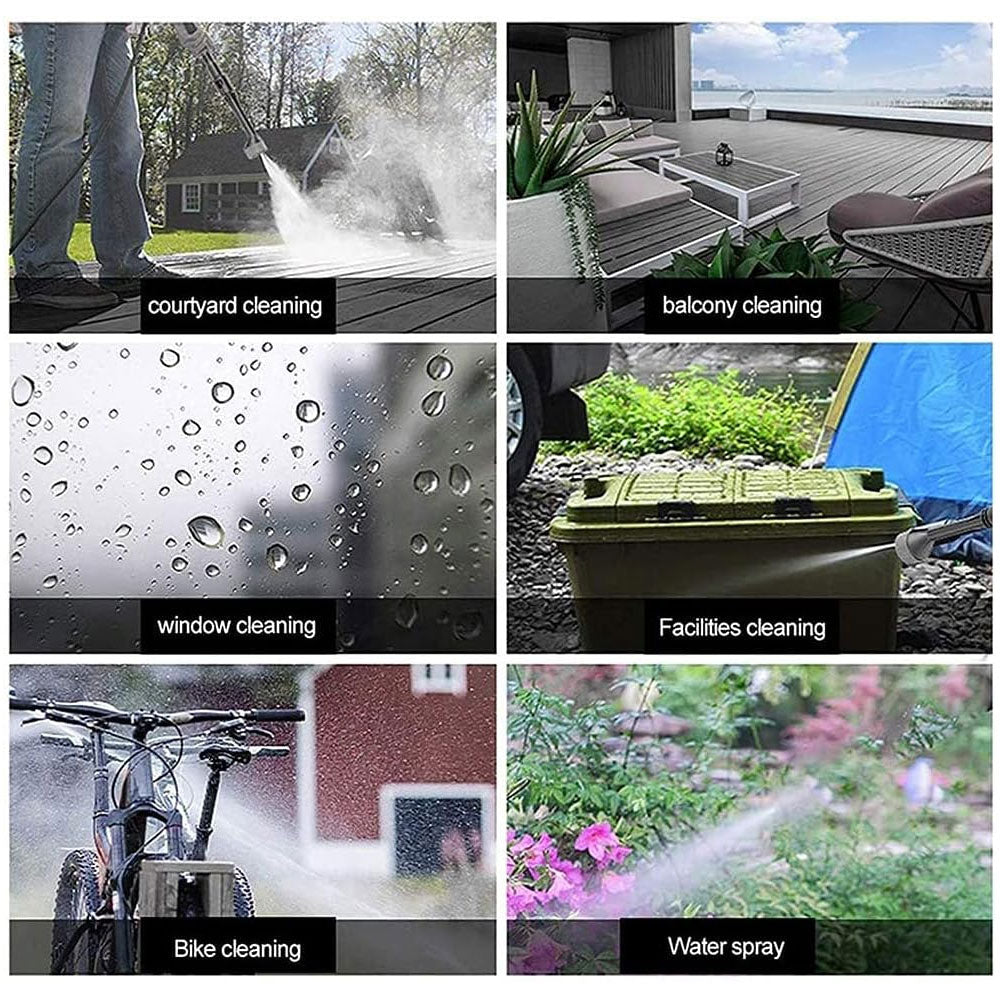 Water Gun for Car Wash, Cleaning Water Gun, Washing Spray Gun, Water Spray Gun Nozzle, Metal Car Washing Gun, with Full Brass Nozzle, Perfect for Garden, Watering Lawn, Car Washing, Pets Wash (Silver)