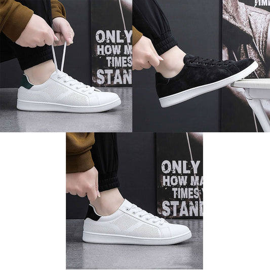 Lorenzo Men's Shoes Sneakers Men Casual Sport Shoe Casual Flat Lace up Shoes Rubber Sneakers New Fashion Running shoes Sneaker for Men