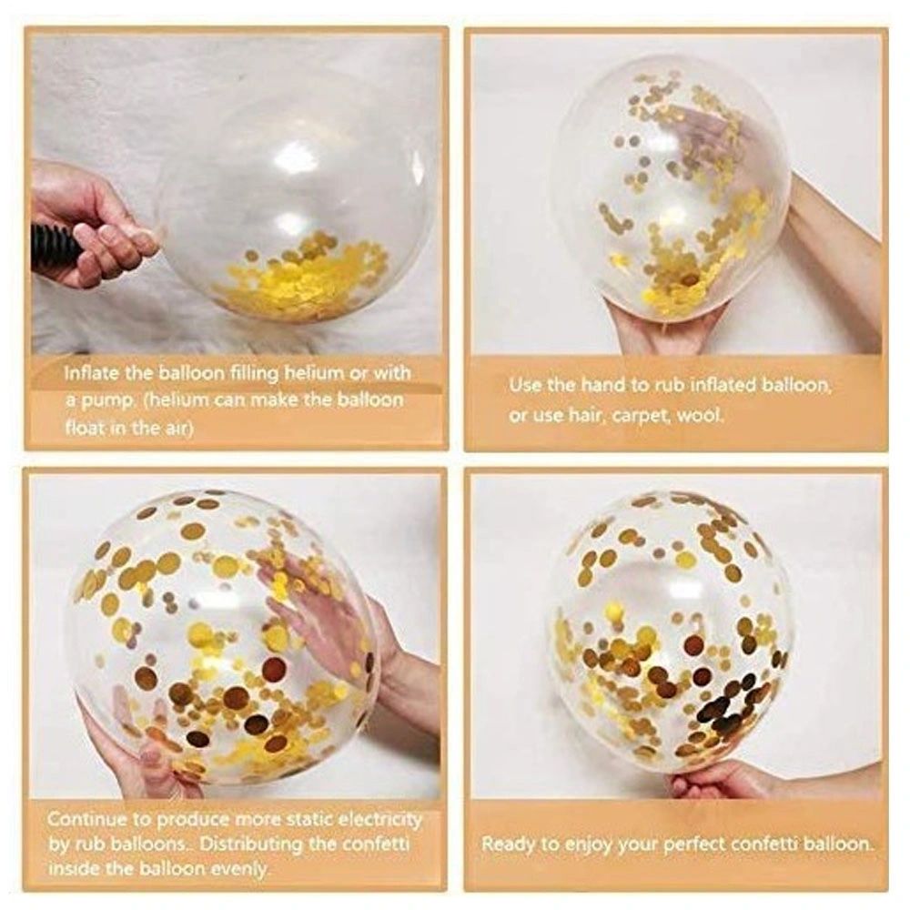 5Pcs/Set Banner Confetti Balloons Birthday Party Decorations Latex Balloons for Birthday Party Pretty Balloon Design