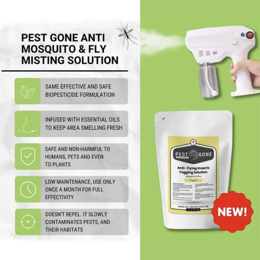 Pest Gone Anti-Flying Insects Fogging Solution 1000 ml Refill Pouch