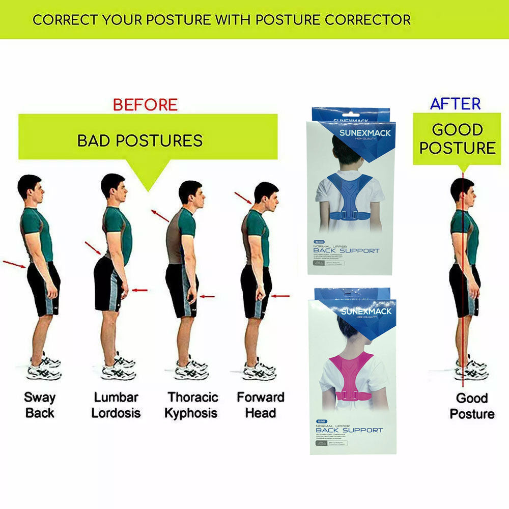 Normal Upper Back Support for Young & Teens / Adjustable & Comfortable for Posture Correction