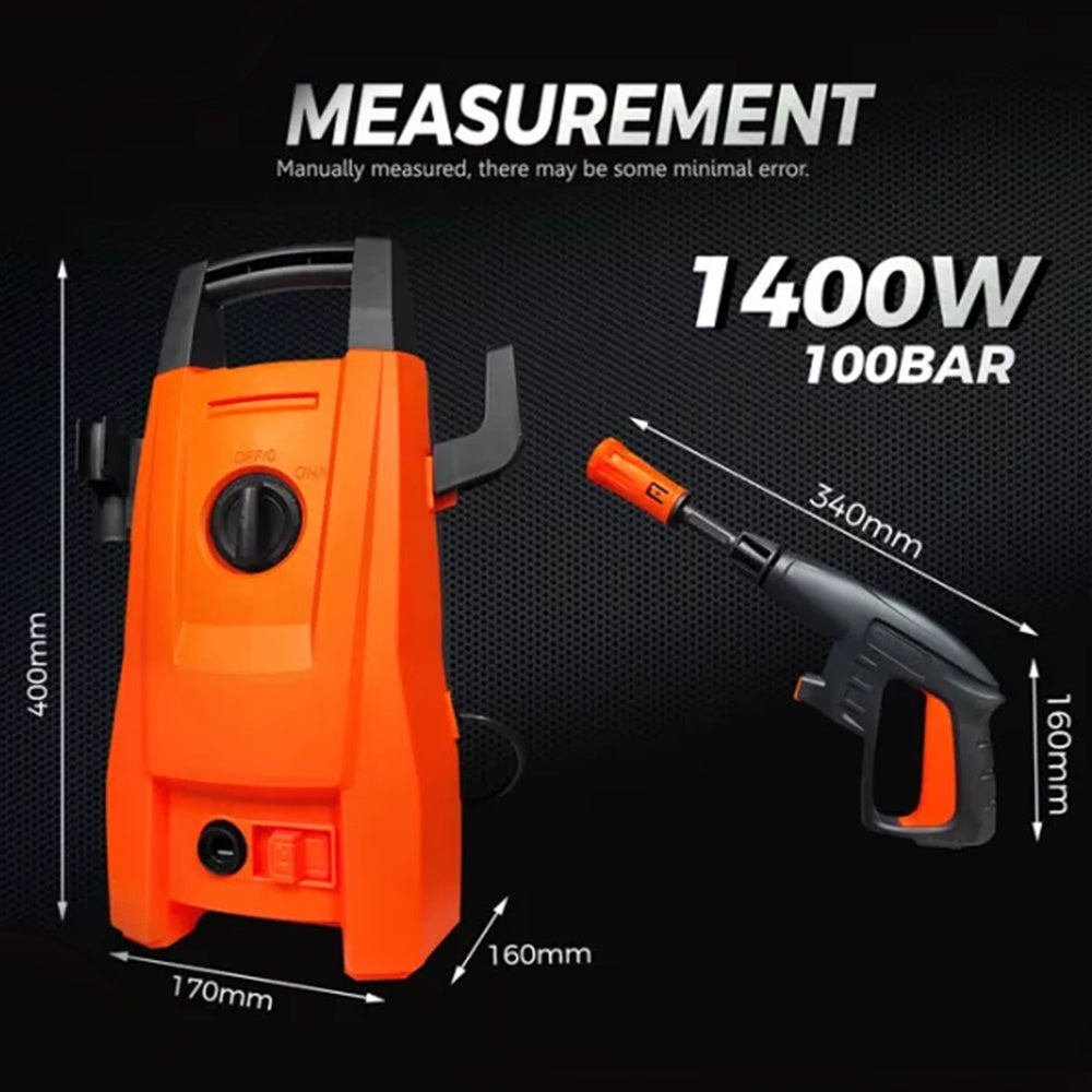 1400W Household Washer Portable Car Electric Water Gun Washer 220V