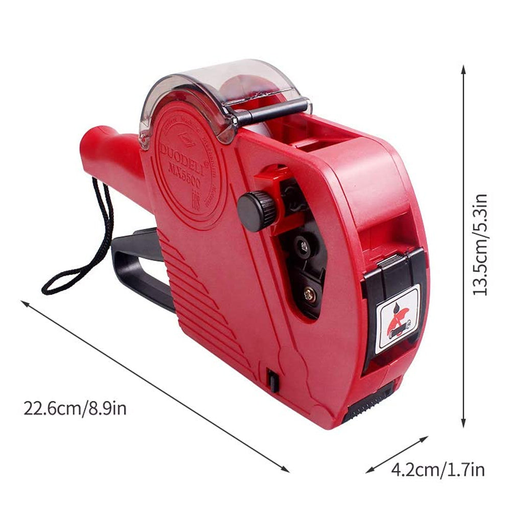 MX-5500EOS Handheld 8 Digits Price Labeller Label Maker Pricing Machine with Label Roll & Ink Roller for Supermarket Retail Shop