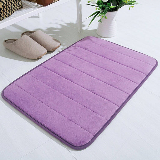 Soft Memory Foam Bath Mat - Absorbent, Non-Slip, Quick-Dry Floor Rug for Bathroom, Bedroom, Doorway & Home Use