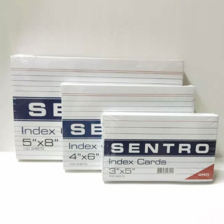 Costa Verde White Index Cards 3x5 4x6 5x8 100 Sheets 120GSM Ruled Lined Study Notes Flashcards