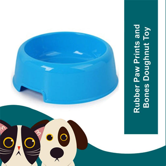 Non-Slip Pet Food Bowl PP Resin Durable Cat Dog Feeding Dish with Anti-Skid Base & Side Buckle