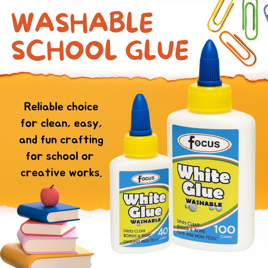 White Glue Washable 40g 100g | Strong Bonding Adhesive | School Office Craft Glue