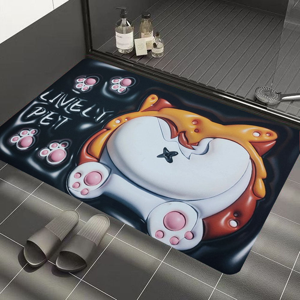 Absorbent Non-Slip Floor Rug for Shower & Bedroom