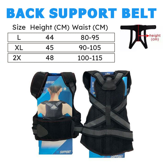Adjustable Back Support Belt – Posture Correction & Muscle Support for Sports & Daily Use