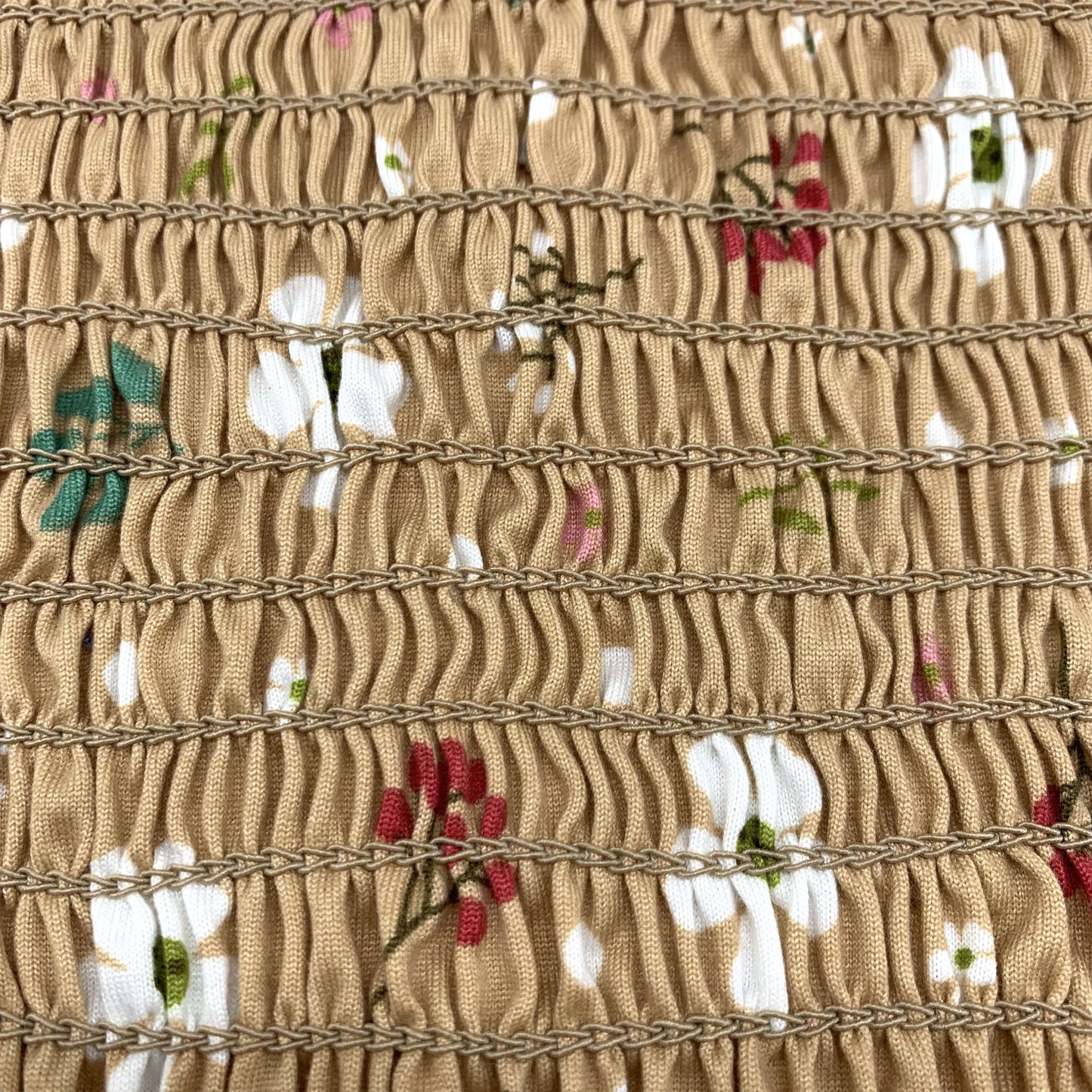 Floral Smocked Tube Top Casual Strapless Sleeveless Stretch Crop Top Womens Tube Top