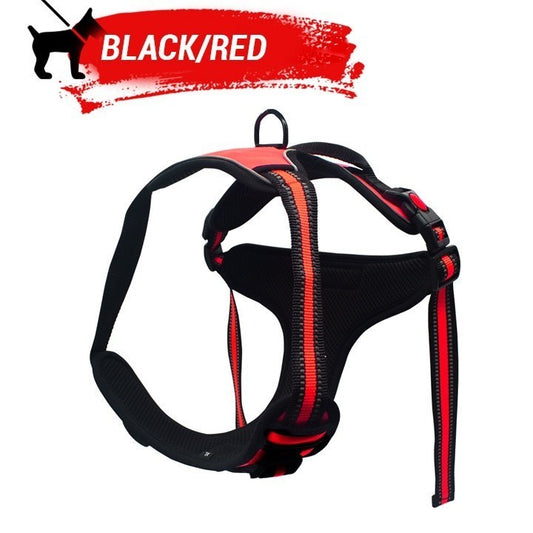 No Pull Dog Harness Adjustable Safety Nylon Small Medium Large Pet Dog Vest Padded Adjustable Reflective Dog Harness Outdoor for Dogs Pet Leash Control