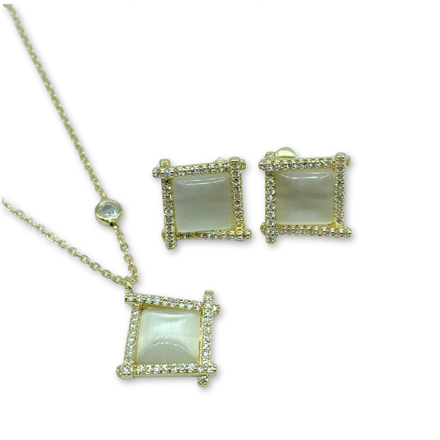 Jewelry Set for Women - Fashion Jewelry Silver/Gold Plated Necklace and Earrings Set
