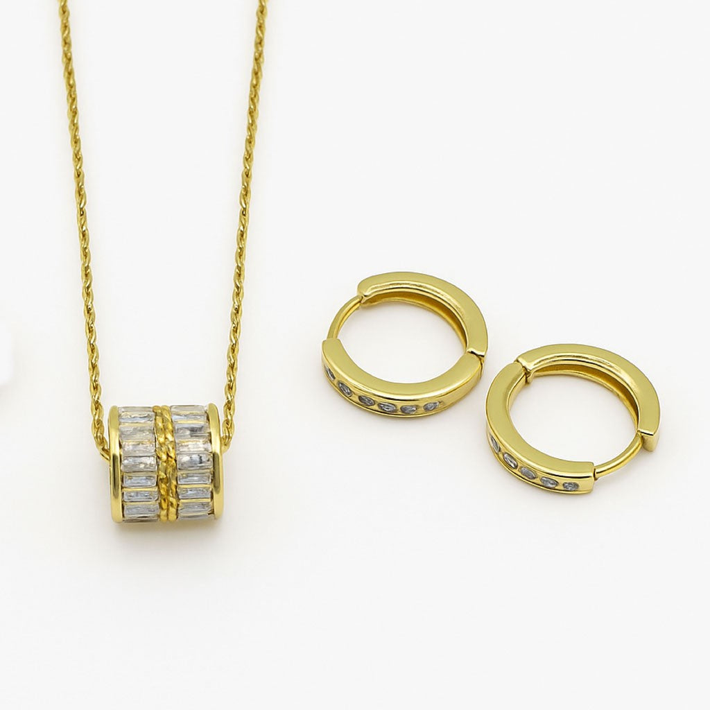 Jewelry Set for Women - Fashion Jewelry Silver/Gold Plated Necklace and Earrings Set
