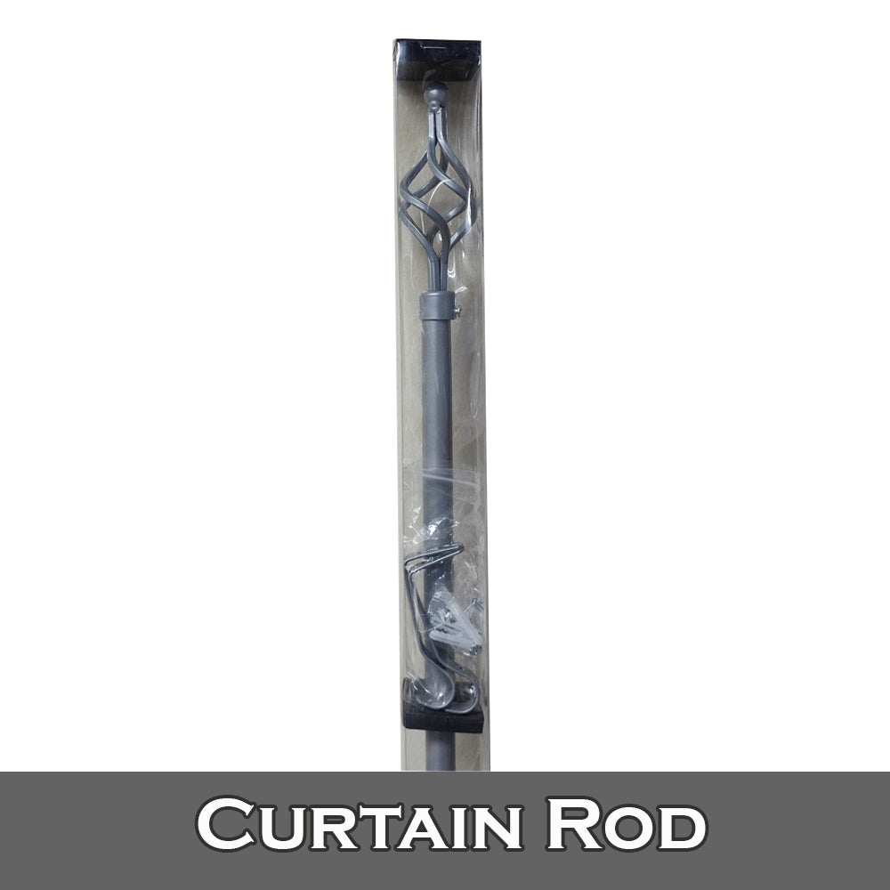 Modern Metal Curtain Rod Finial Decorative End Cap | Elegant Window Drapery Pole Accessory - Gold, Silver