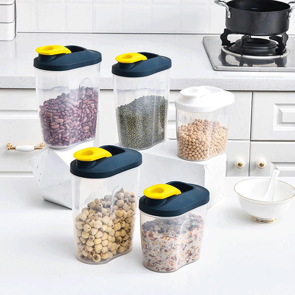 Food-grade Space-saving PP Airtight Cereal Container Storage Box for Dried Grains Storage Bottles