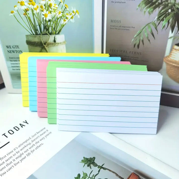 Costa Fouce Index Card Colored Lined Premium Quality 150gsm 100 Sheets per Pack Size 3x5 4x6 5x8