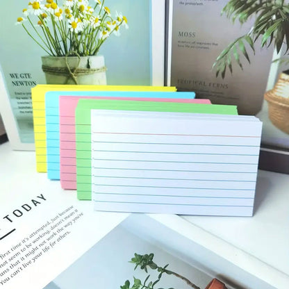 Costa Fouce Index Card Colored Lined Premium Quality 150gsm 100 Sheets per Pack Size 3x5 4x6 5x8