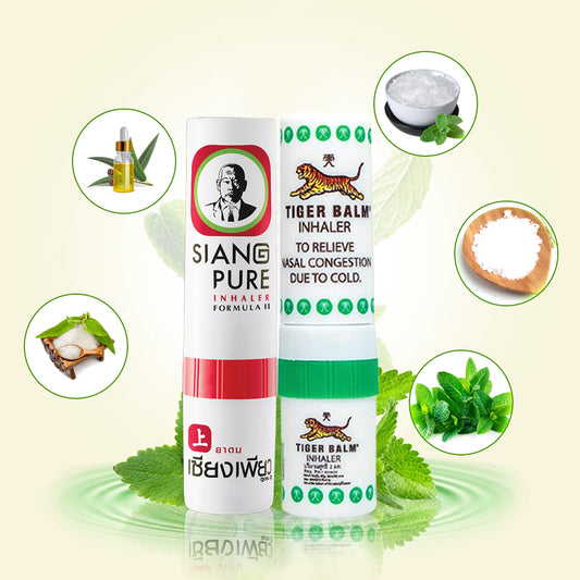 Nasal Inhaler Aromatherapy Fresh Cooling Menthol Herb Eucalyptus Essential Oils