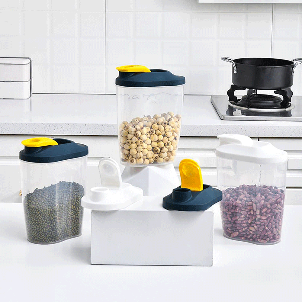 Food-grade Space-saving PP Airtight Cereal Container Storage Box for Dried Grains Storage Bottles
