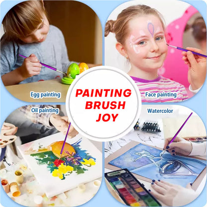 JOY Painting Brush Set | Artist & Beginner Brushes | Acrylic, Oil, Watercolor | Art Supplies