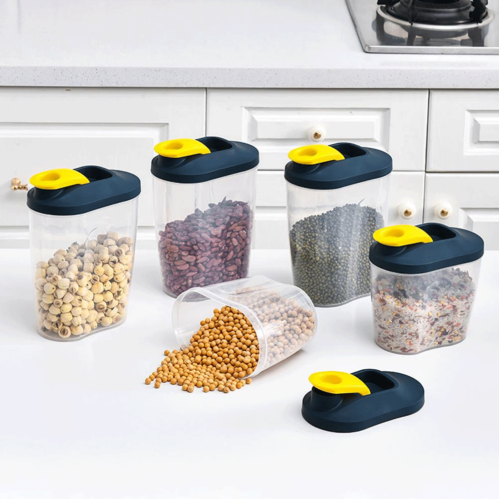 Food-grade Space-saving PP Airtight Cereal Container Storage Box for Dried Grains Storage Bottles