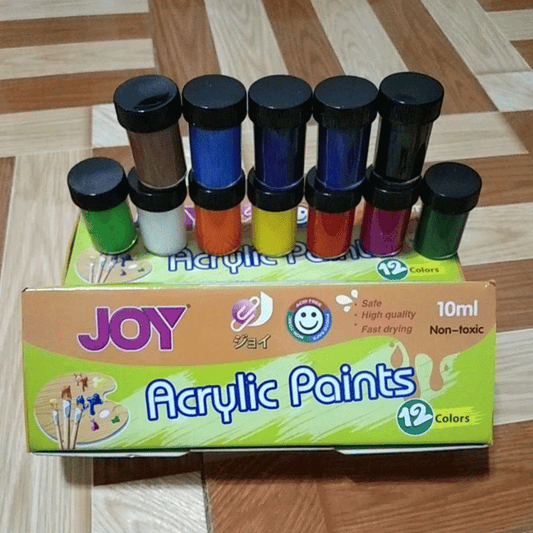 JOY Acrylic Paint Set, Coloring material for Kids learning and Art, ACRYLIC PAINTS AP1210 12S
