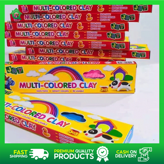 Joy Multi-Colored Clay for Kids - Non-Toxic, Soft & Safe Play Dough for DIY Arts & Crafts (12 Colors)