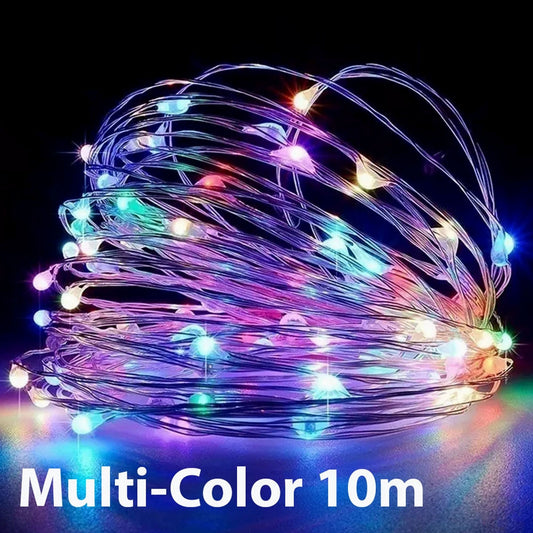 1pc 3M/10M Strip Light Led String Light Cooper Wire Christmas Light For Garland Holiday Fairy Wedding Party Decoration