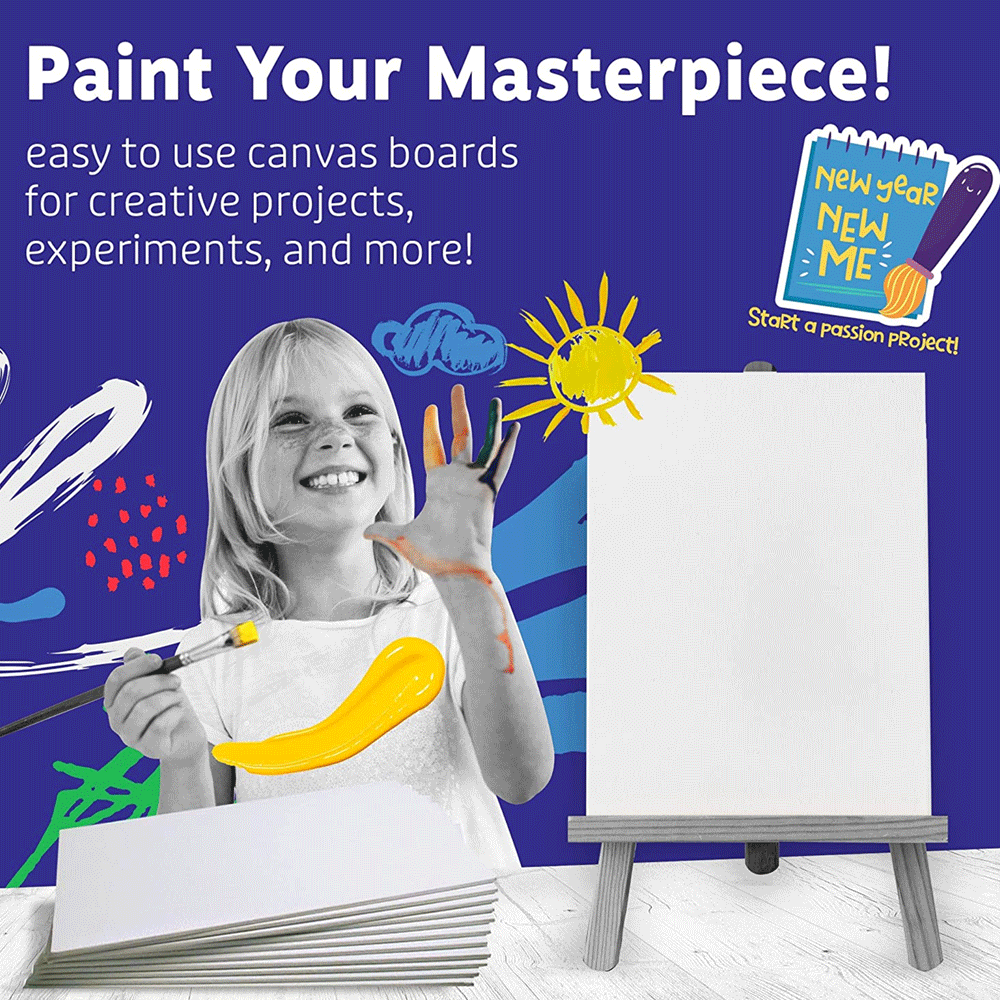 Canvas Panel 100% Pure Cotton Acid Free Acrylic Triple Gesso Primed 280GSM