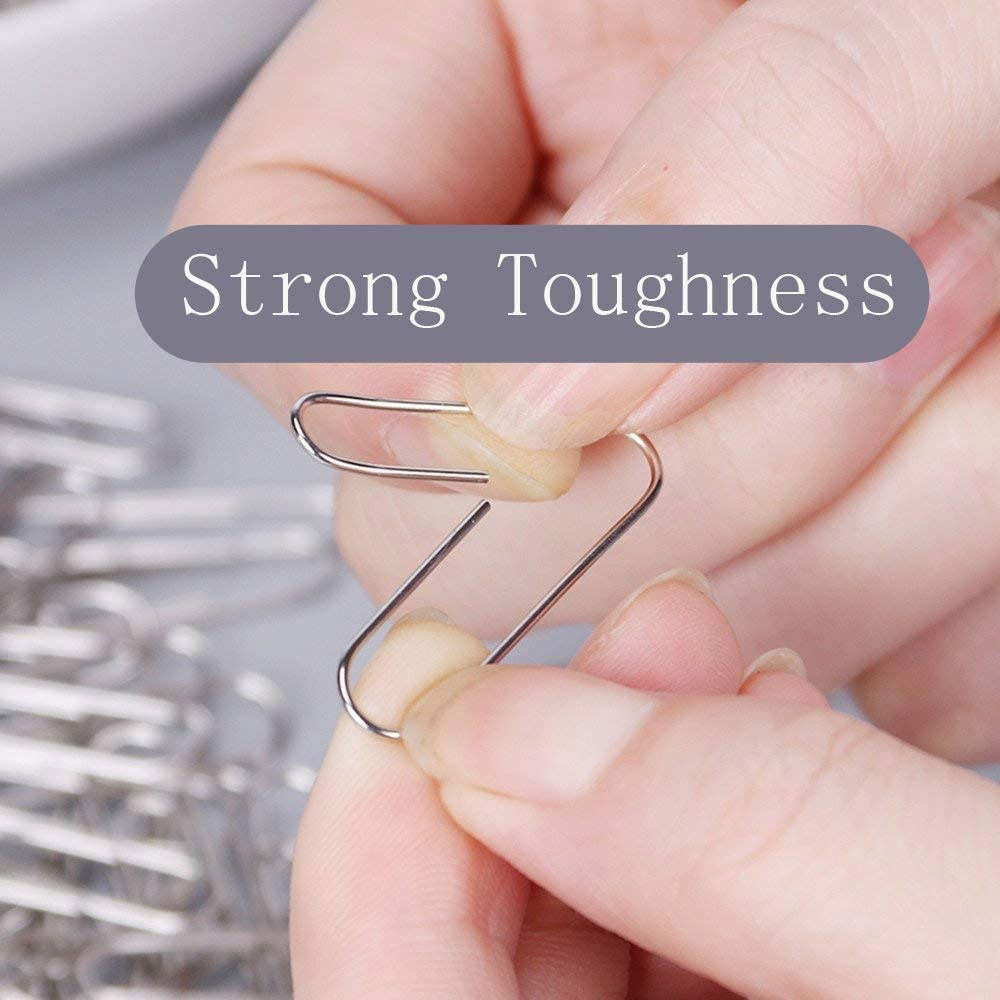 100 Pcs, Per Box Nickel Paper Clips, Suitable for Office, School Document Organizing, And Daily Use