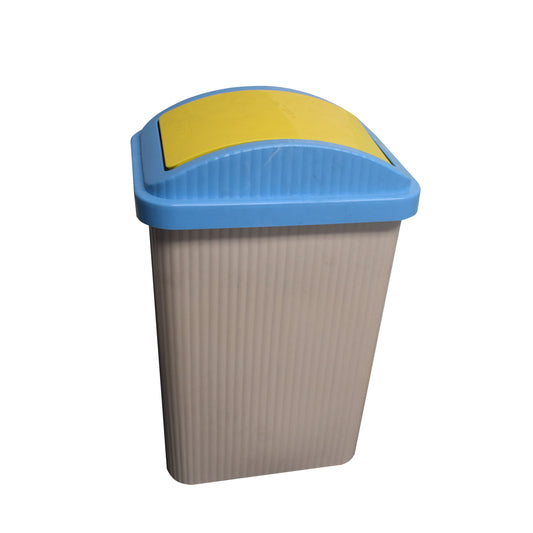 50L Plastic Trash Bin with Swing Push Cover – Durable Waste Garbage Can for Home, Kitchen, Office