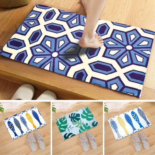 Super Absorbent Diatomite Bath Mat - Quick Dry Non-Slip Floor Rug for Bathroom, Kitchen & Entryway