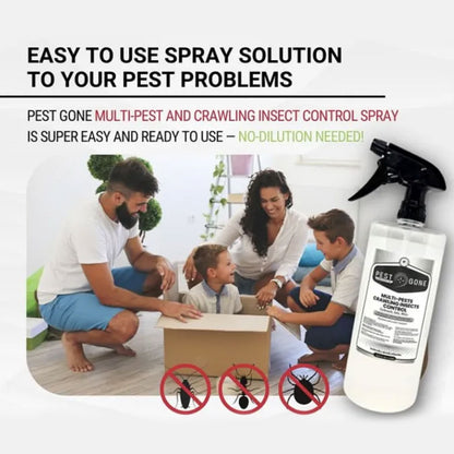 Pest Gone Multi-Pest Anti Cockroach, Ants, Mites, Termite Odorless Pest Control Spray Solution Spray 1000 ml Refill Pouch and Sprayer Bottle