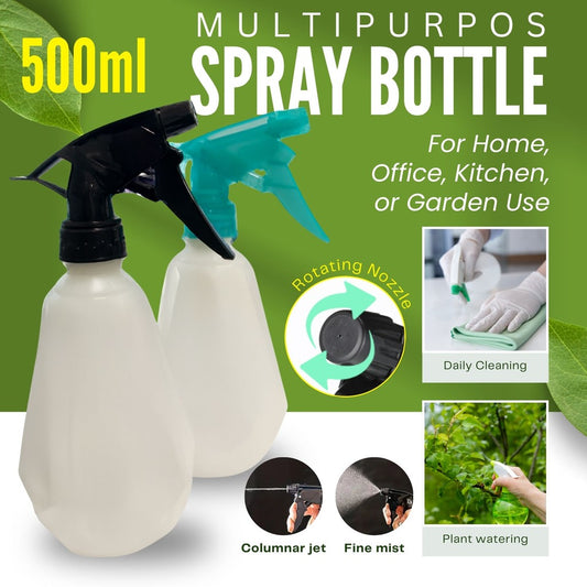 Spray Bottle with Adjustable Nozzle – 500ml Multi-Purpose Watering, Cleaning & Planting Tool
