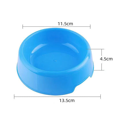 Durable Plastic Pet Food Bowl – Non-Slip Water & Feeding Dish for Dogs & Cats (Green)