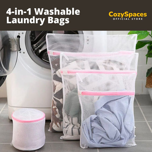 4 in1 Laundry Bags Washing Machine Protection Net Mesh Bags