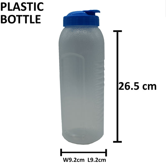 Reusable Plastic Squeeze Bottle with Colorful Flip-Top Lid – Leakproof Drink Dispenser for Sauces, Juices & Water (4-Pack)
