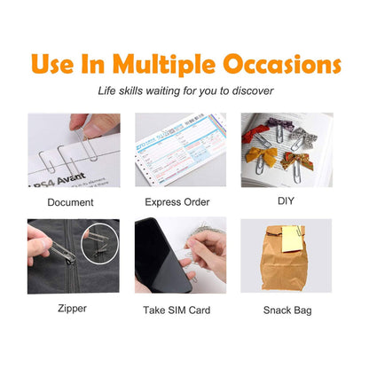100 Pcs, Per Box Nickel Paper Clips, Suitable for Office, School Document Organizing, And Daily Use