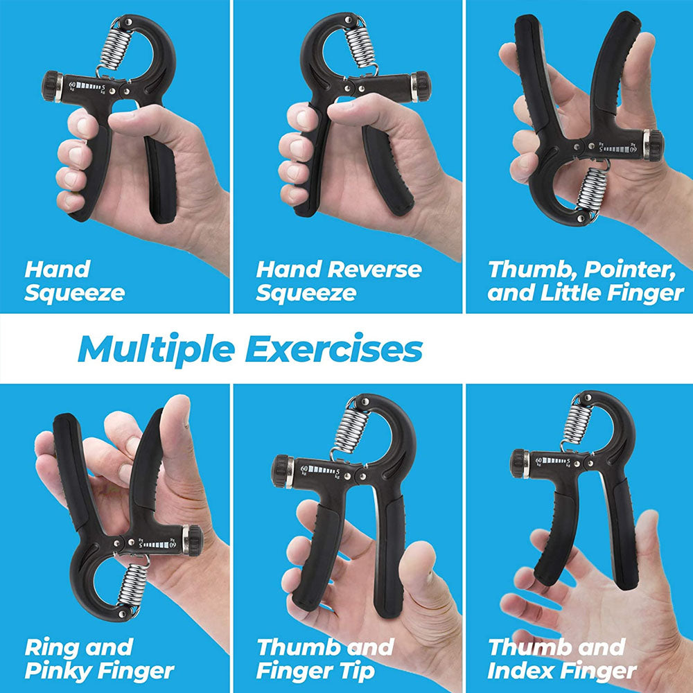 Adjustable Hand Grip Strengthener 10-60KG Forearm Exerciser Wrist Trainer for Finger Strength Fitness Workout