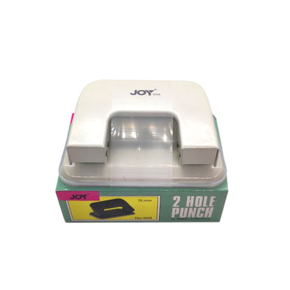 JOY 2 Hole Punch Heavy Duty Paper Puncher - Office & School Metal Punching Tool - A4 Document Binder