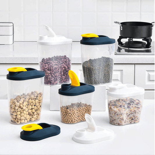 Food-grade Space-saving PP Airtight Cereal Container Storage Box for Dried Grains Storage Bottles
