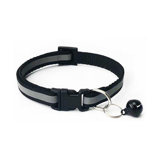 Adjustable Cat Collar with Bell - Soft Nylon Safety Kitten Collar for Small Pets, Reflective & Colorful Design
