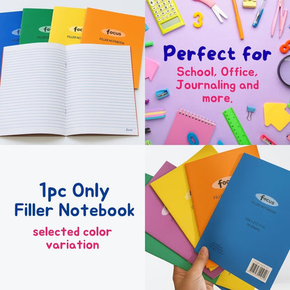Filler Notebook 1pc 150x215mm 16 Sheets Colored Cover Lined Paper for School OfficeSupplies
