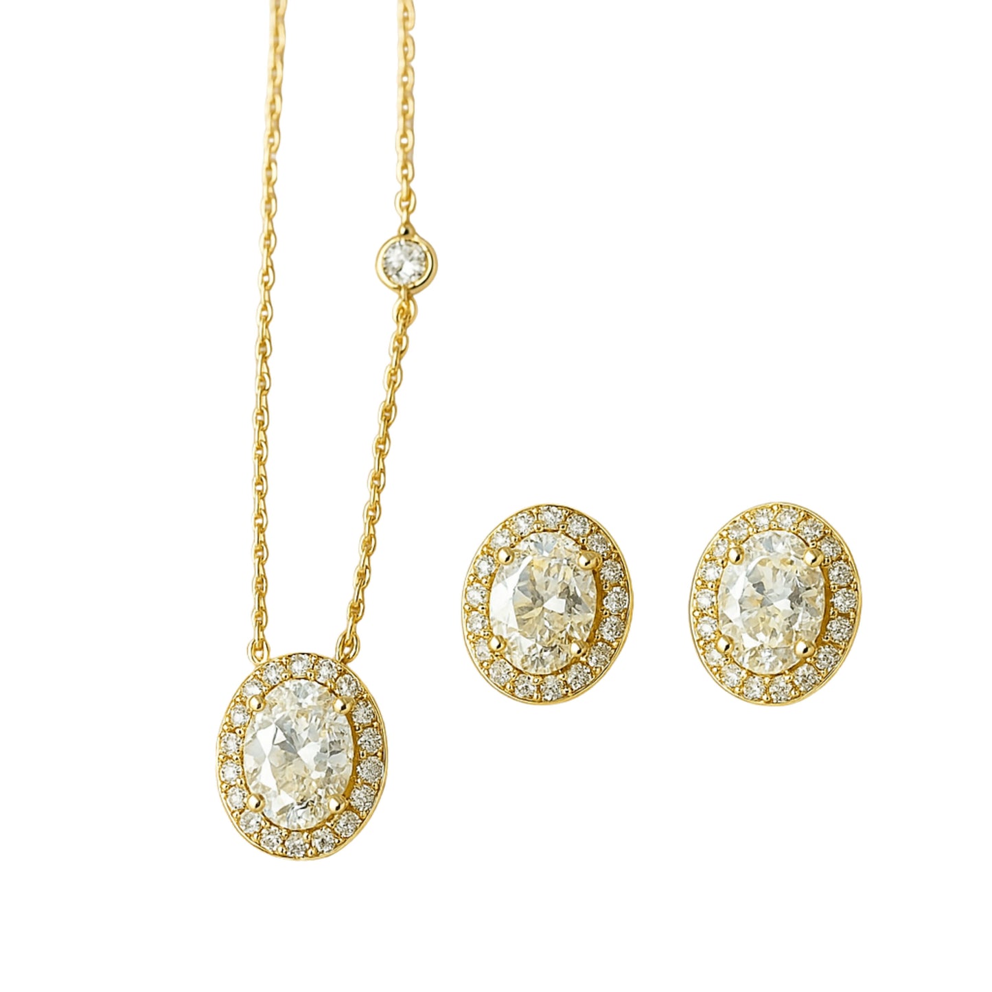 Jewelry Set for Women - Fashion Jewelry Silver/Gold Plated Necklace and Earrings Set