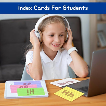 Costa Fouce Index Card Colored Lined Premium Quality 150gsm 100 Sheets per Pack Size 3x5 4x6 5x8