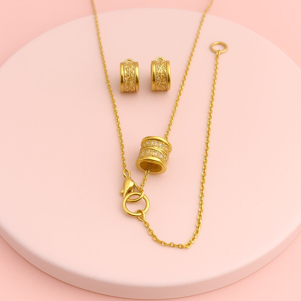 Jewelry Set for Women - Fashion Jewelry Silver/Gold Plated Necklace and Earrings Set