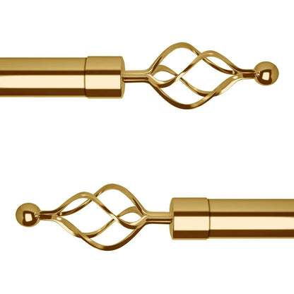 Modern Metal Curtain Rod Finial Decorative End Cap | Elegant Window Drapery Pole Accessory - Gold, Silver
