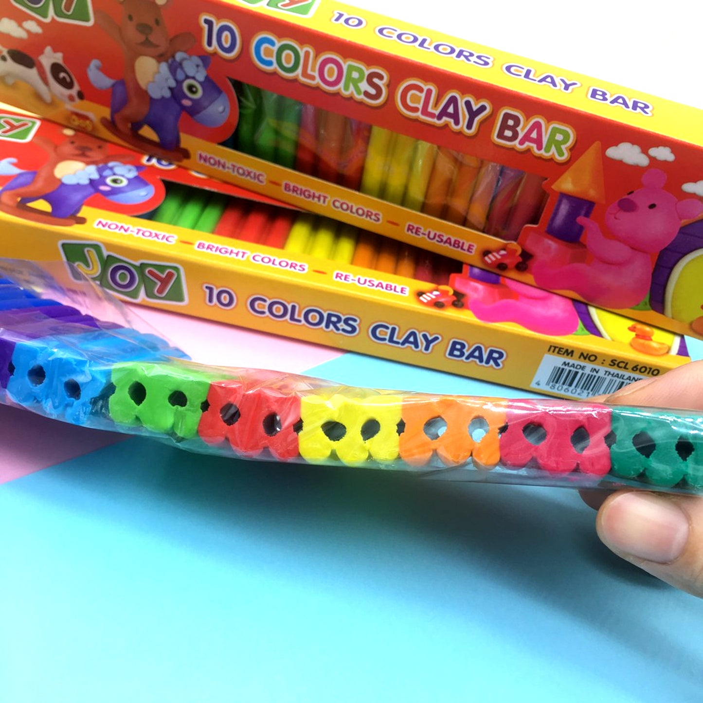 Joy Multi-Colored Modeling Clay 10 Colors Clay Bar Reusable Crafts Materials Arts Baking Clay Blocks