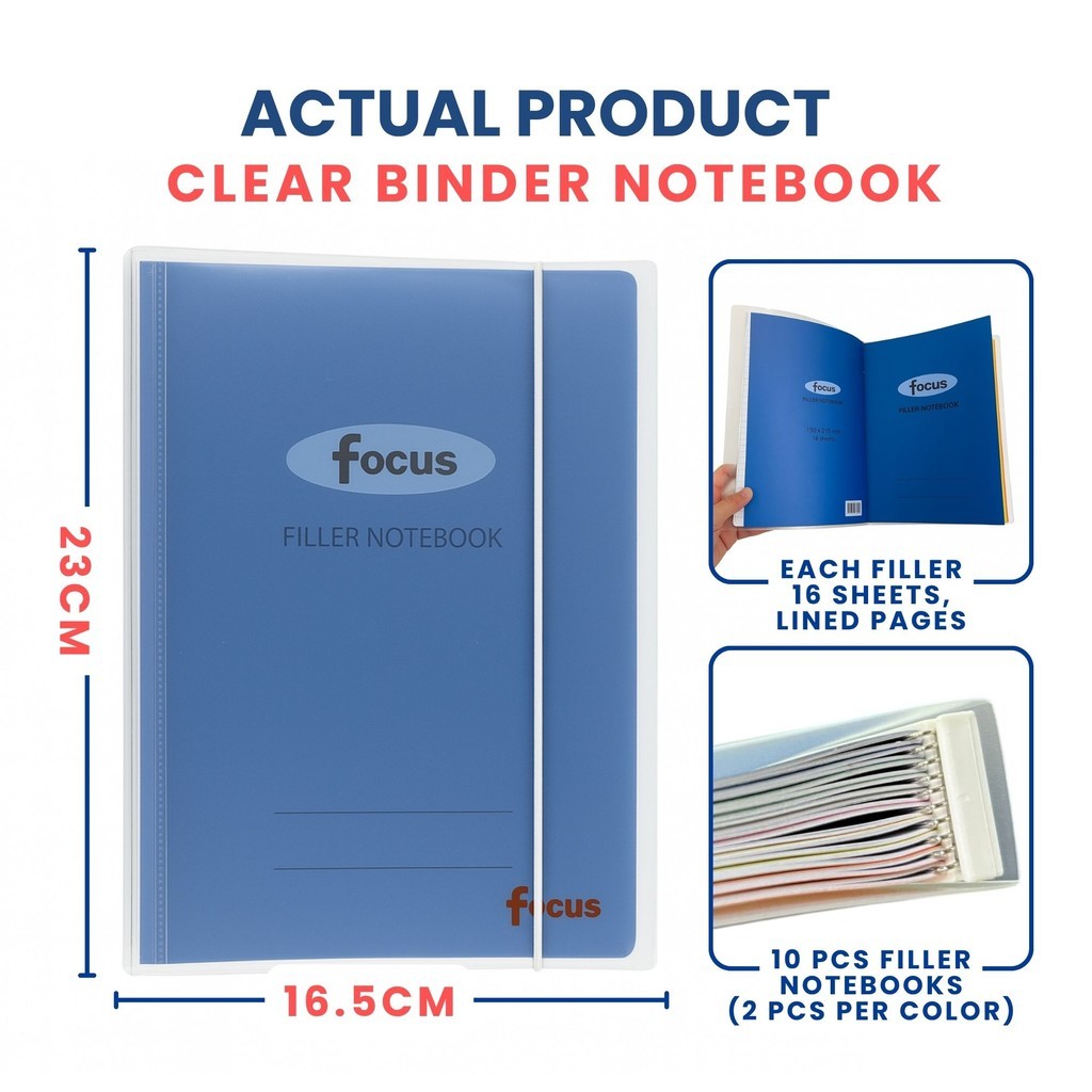 Costa verde Binder Notebook with 10 Colorful Filler Notebooks Lined Pages for School Notes Journal