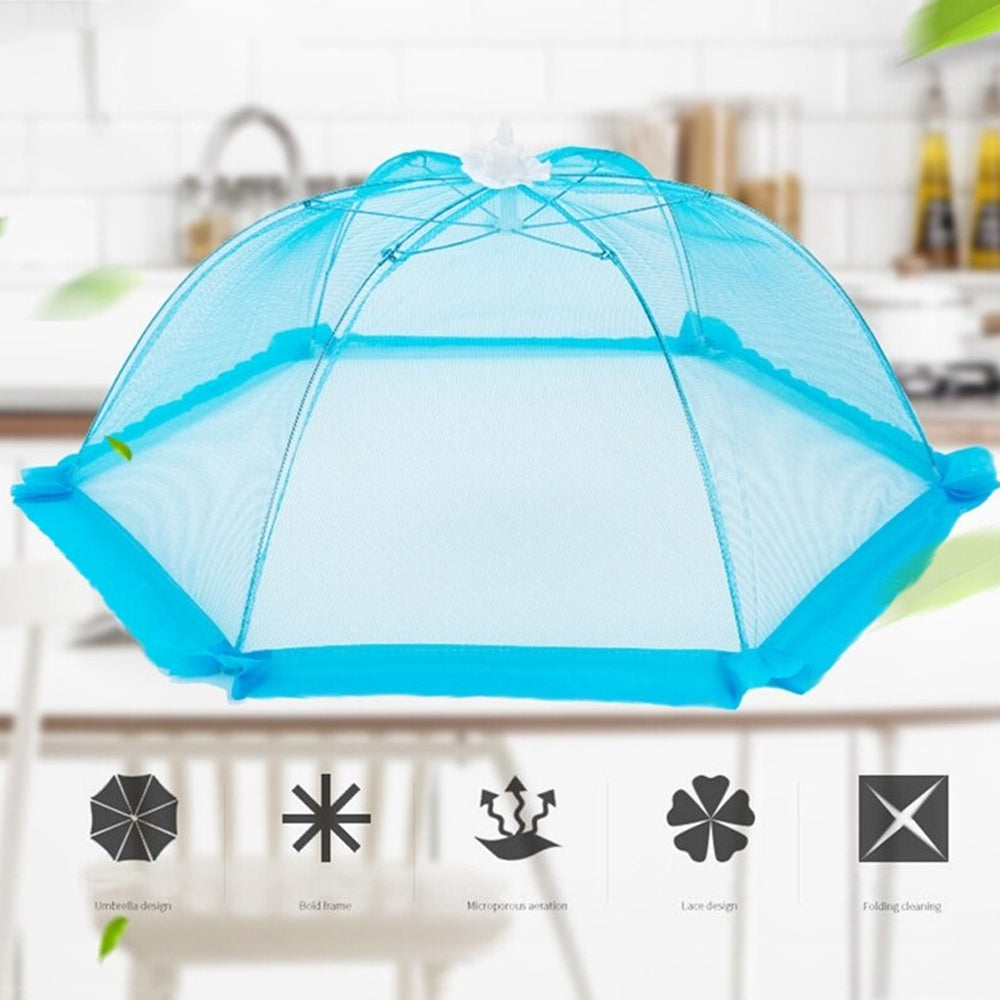 Foldable Food Cover Umbrella | Dustproof & Insulated Mesh Tent | Reusable Kitchen Dining Table Protector